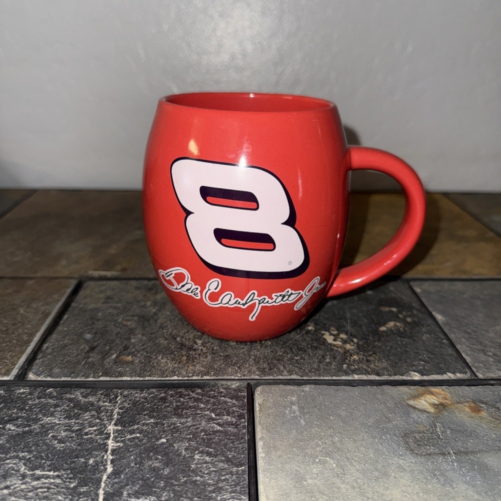 Nascar Dale‎ Earnhardt Jr. Red Ceramic Mug